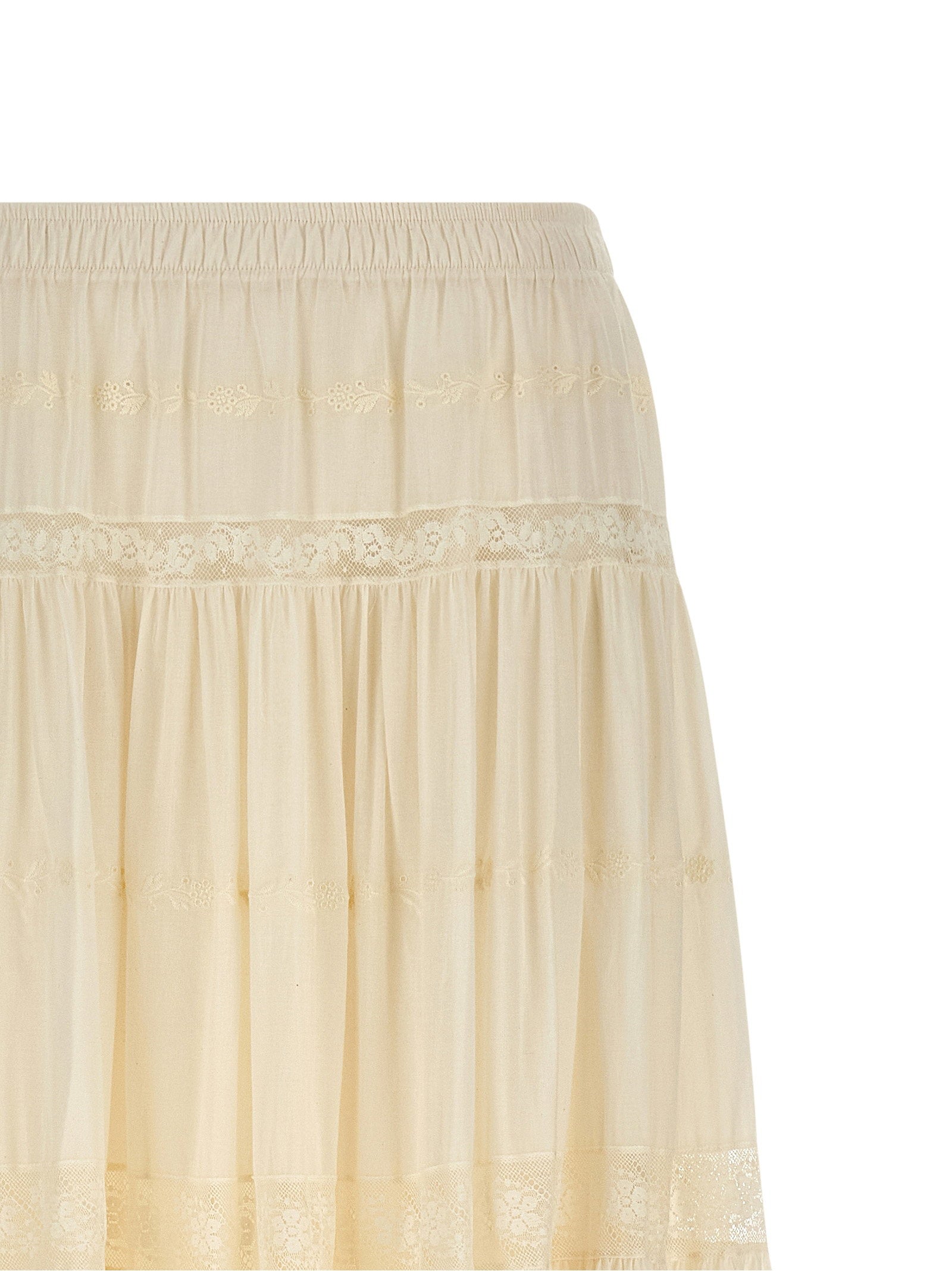 Ermanno Scervino Lace Insert Skirt – 100% cotton - view 3