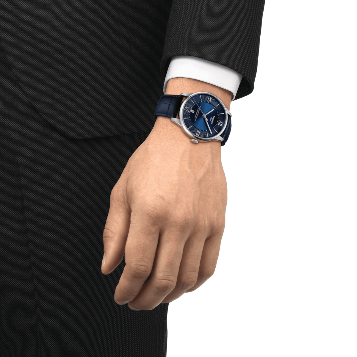 Tissot T-Classic Chemin des Tourelles Powermatic 80 Blue Dial Men 42mm - view 2