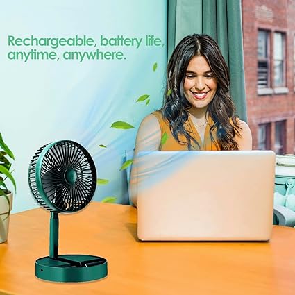 Catterton Powerful Rechargeable Folding Table Fan