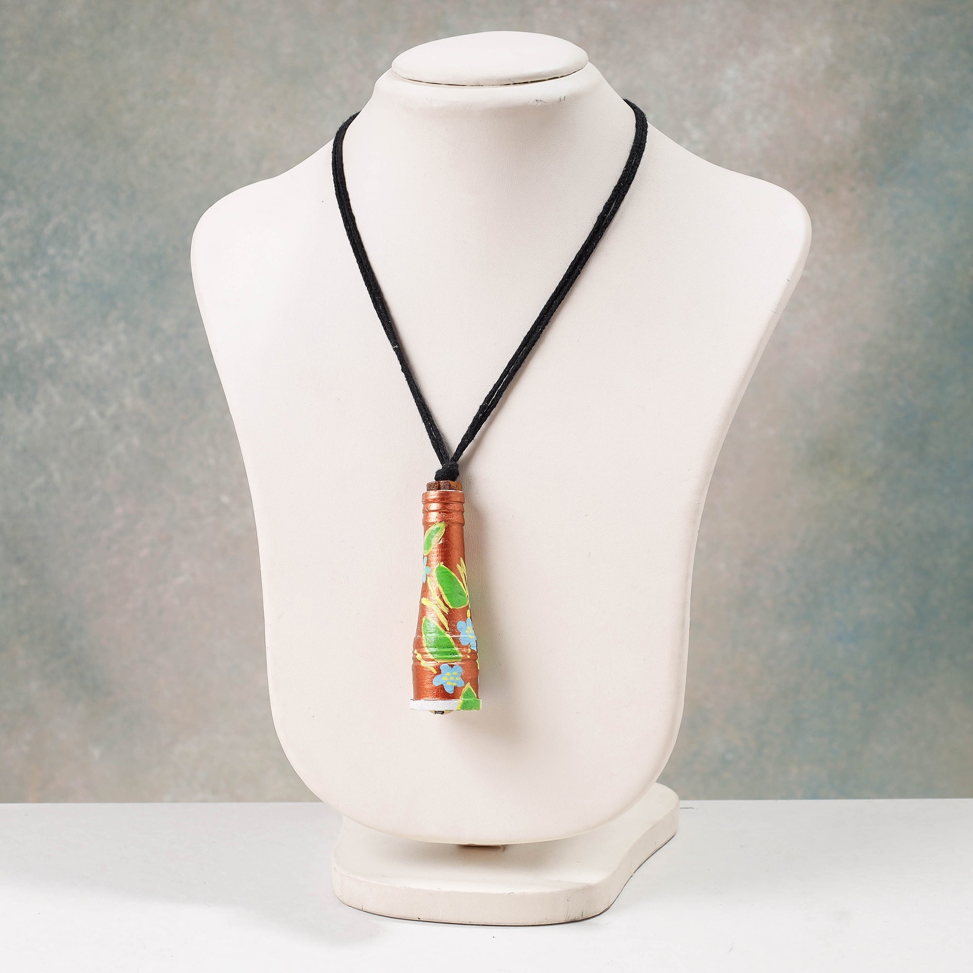 KHUSHBASH - HAPPY LOOM OF EAST Bishnupur Handpainted Terracotta Necklace