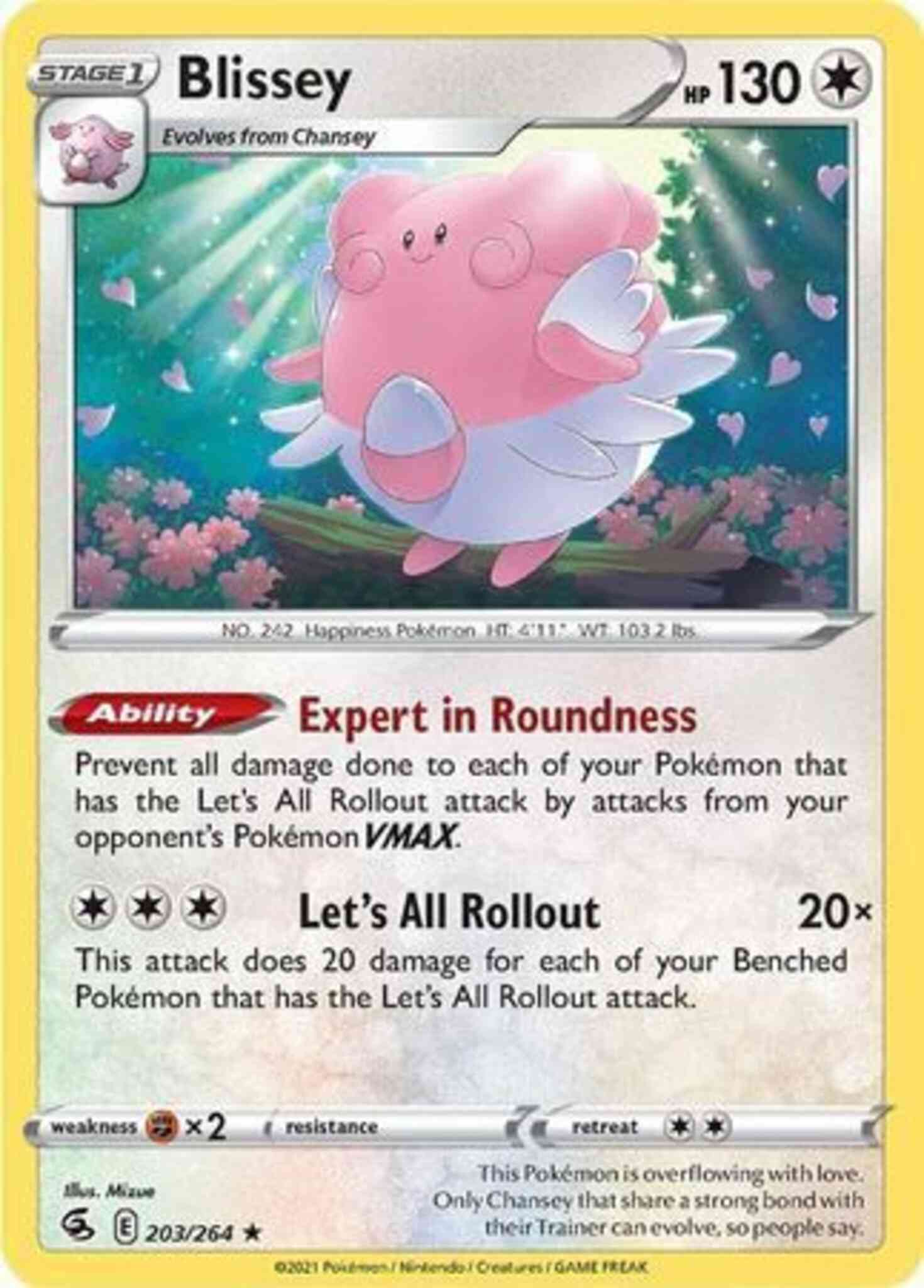Rare swsh8-203 non-holo – Pokémon Blissey - 203/264 - Rare [SWSH8-203] [Non-Holo]