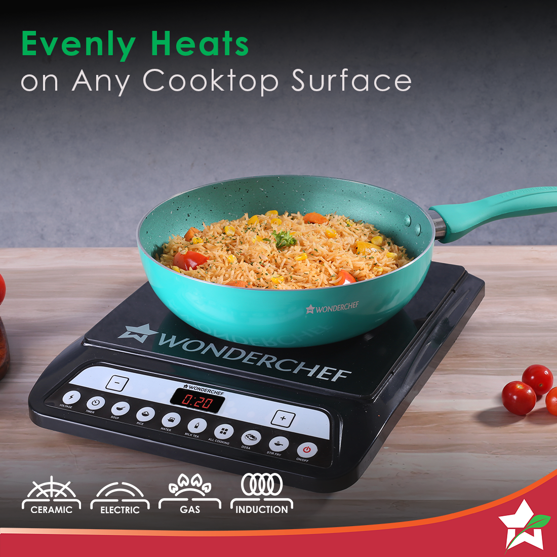 Wonderchef Renewed Celebration Non-stick 24cm Wok - view 3