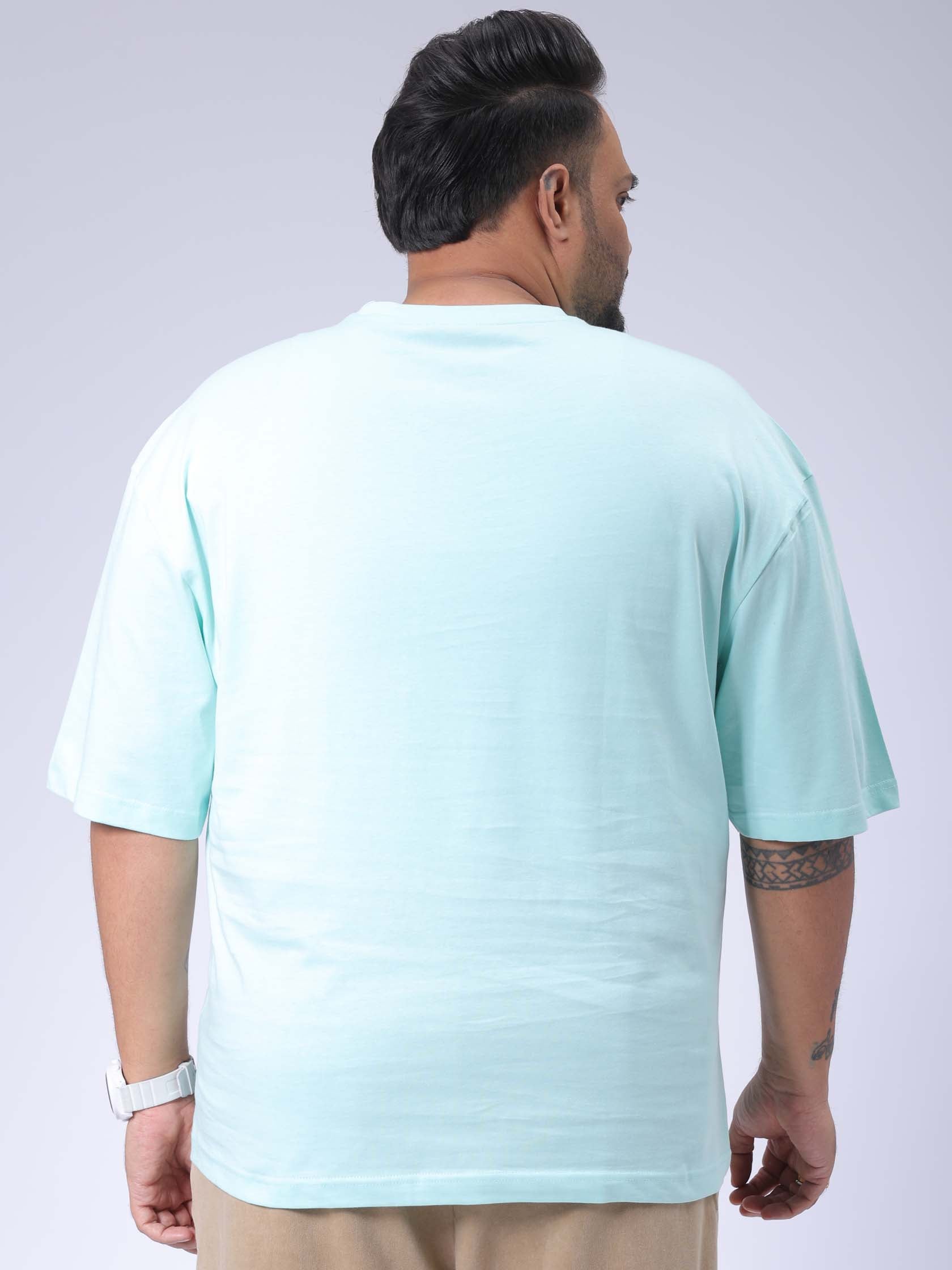 HARDSODA Men's Plus Size Green Relaxed Fit Printed T-Shirt - view 3