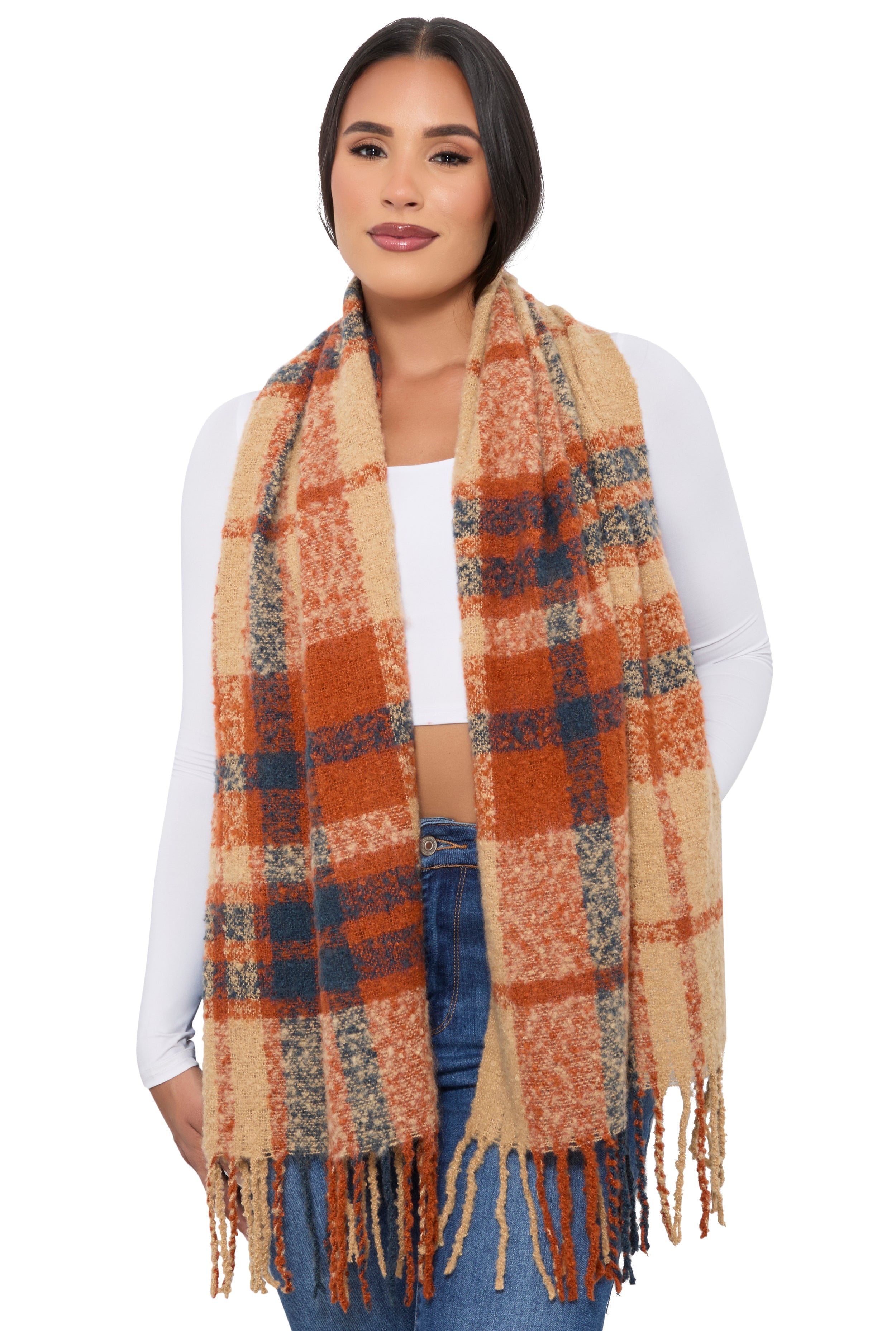 Rainbow Shops Boucle Plaid Scarf – Women's - view 2