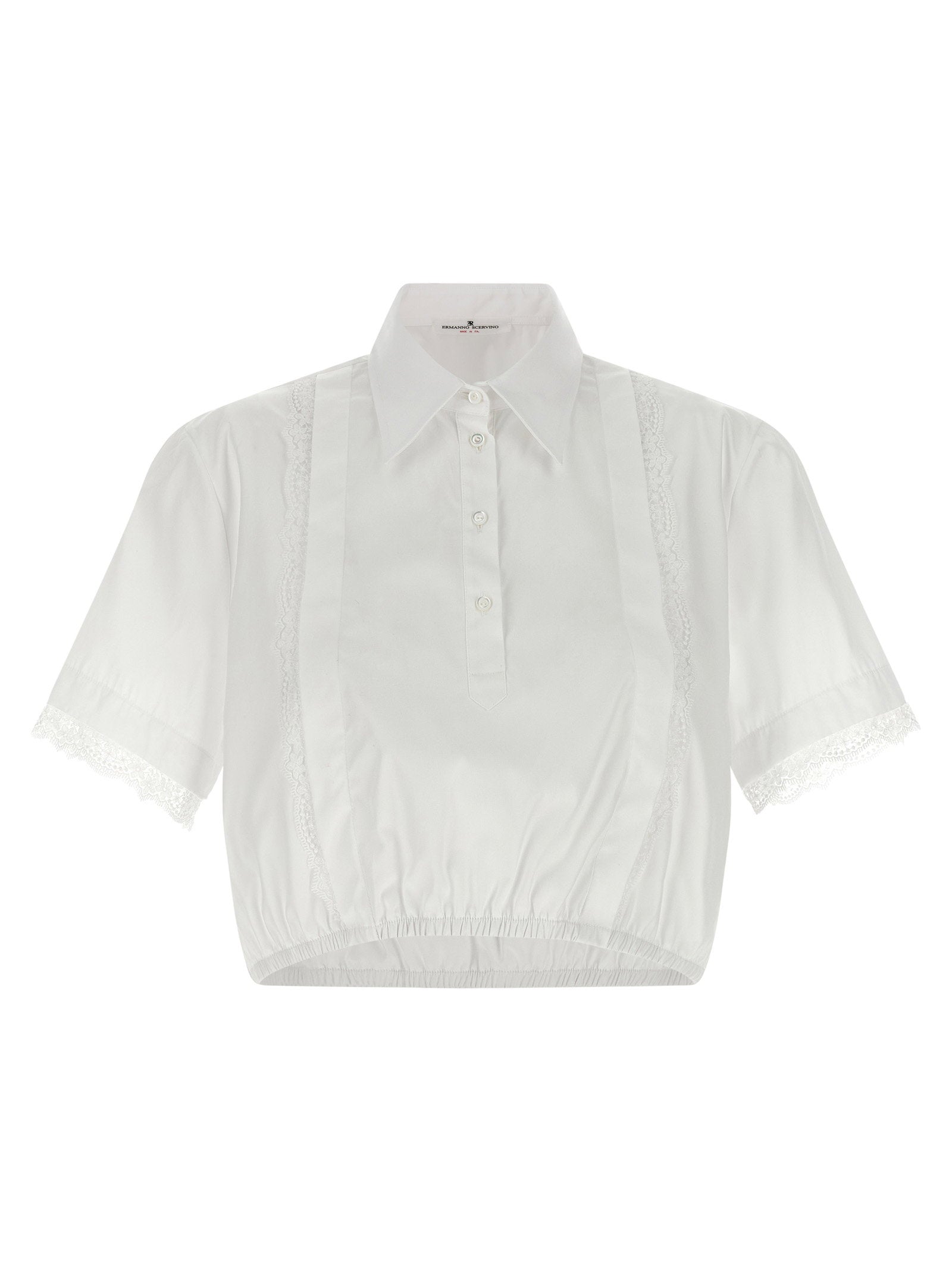 Ermanno Scervino Lace Insert Shirt – 100% cotton
