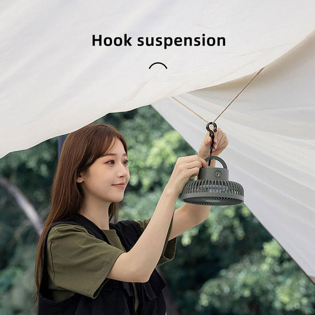 Porffitto Portable Tripod Fan With Lamp - view 9