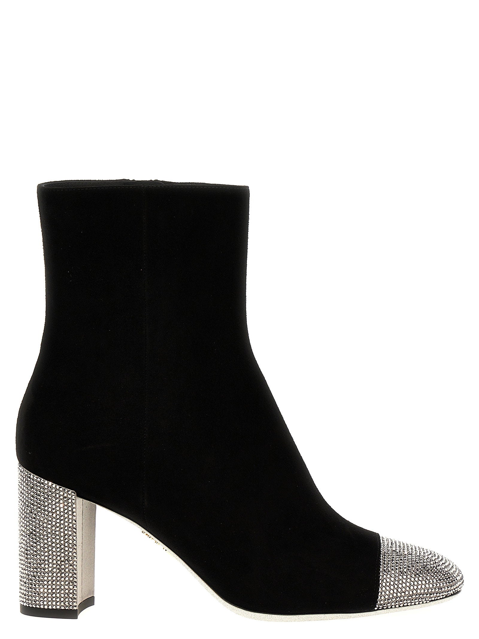 René Caovilla Bonnie Ankle Boots – 80% leather 20% satin