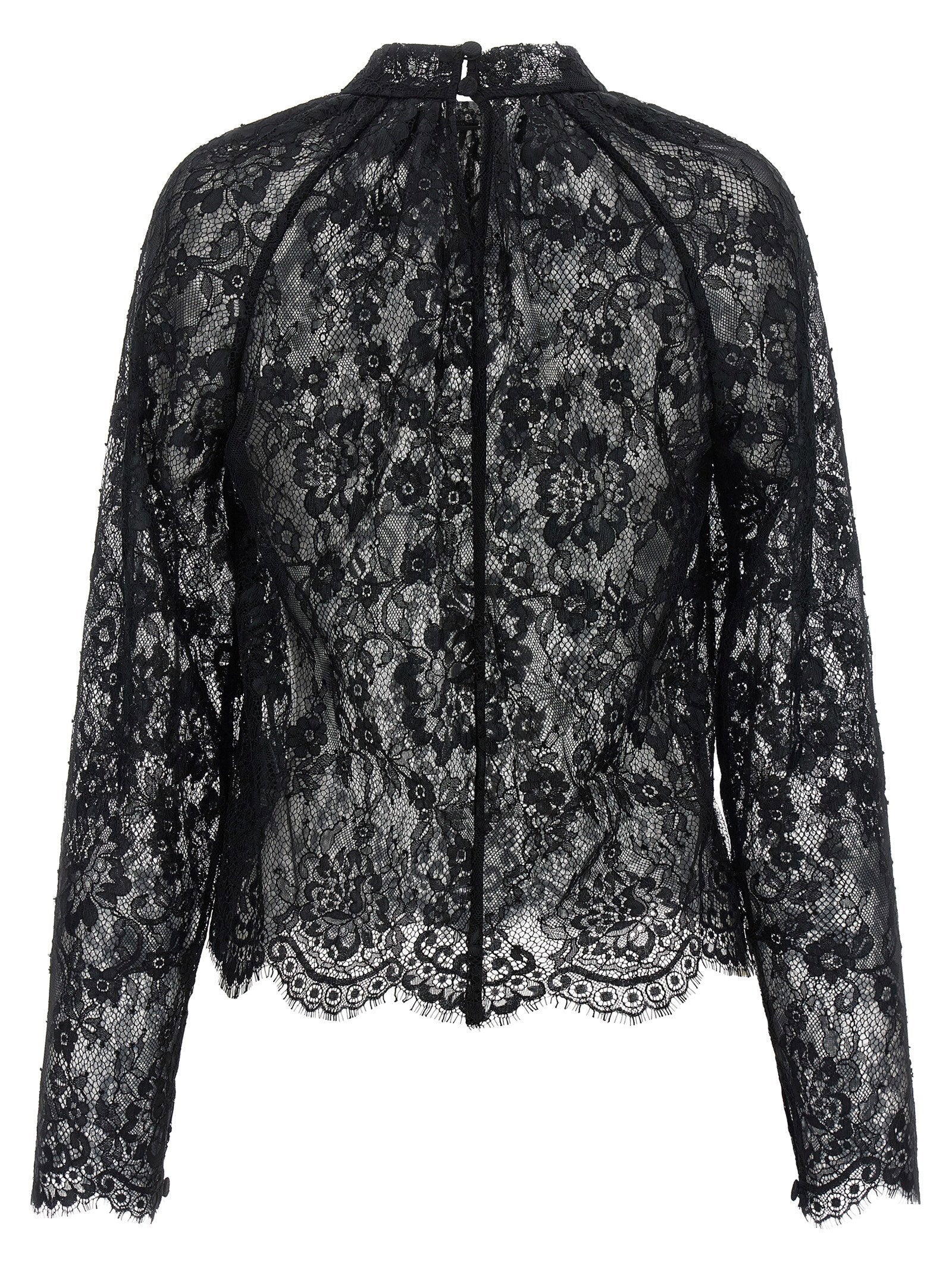Self-Portrait Black Lace Blouse - view 2