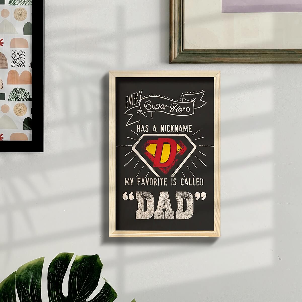 Bigsmall_cc Superhero Dad Wooden Wall Art - view 7