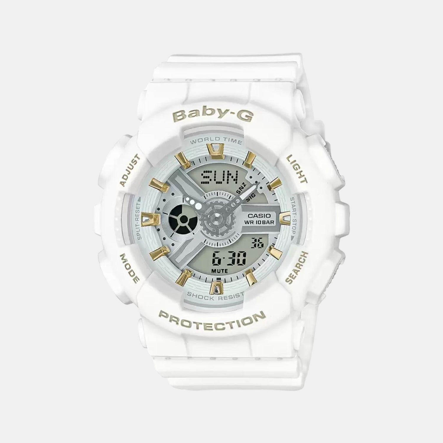 Casio Baby-G Unisex Quartz White Dial Analog Resin Watch B160