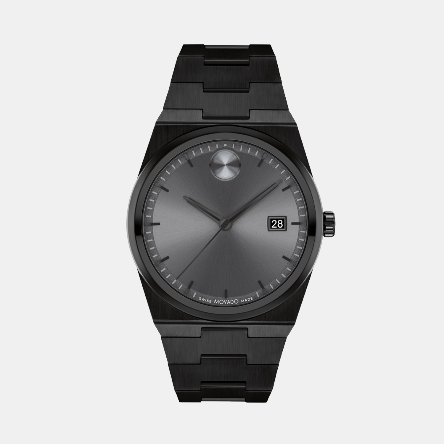 Movado Bold Quest Men Quartz Grey Dial Analog Stainless Steel Watch 3601224
