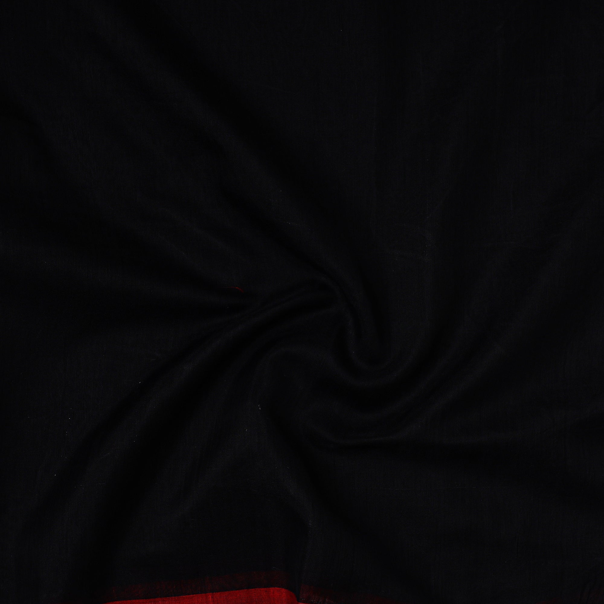 CHANDERI BY RAUPH KHAN Black - Traditional Chanderi Silk Handloom Precut Fabric(1 meter) - view 2