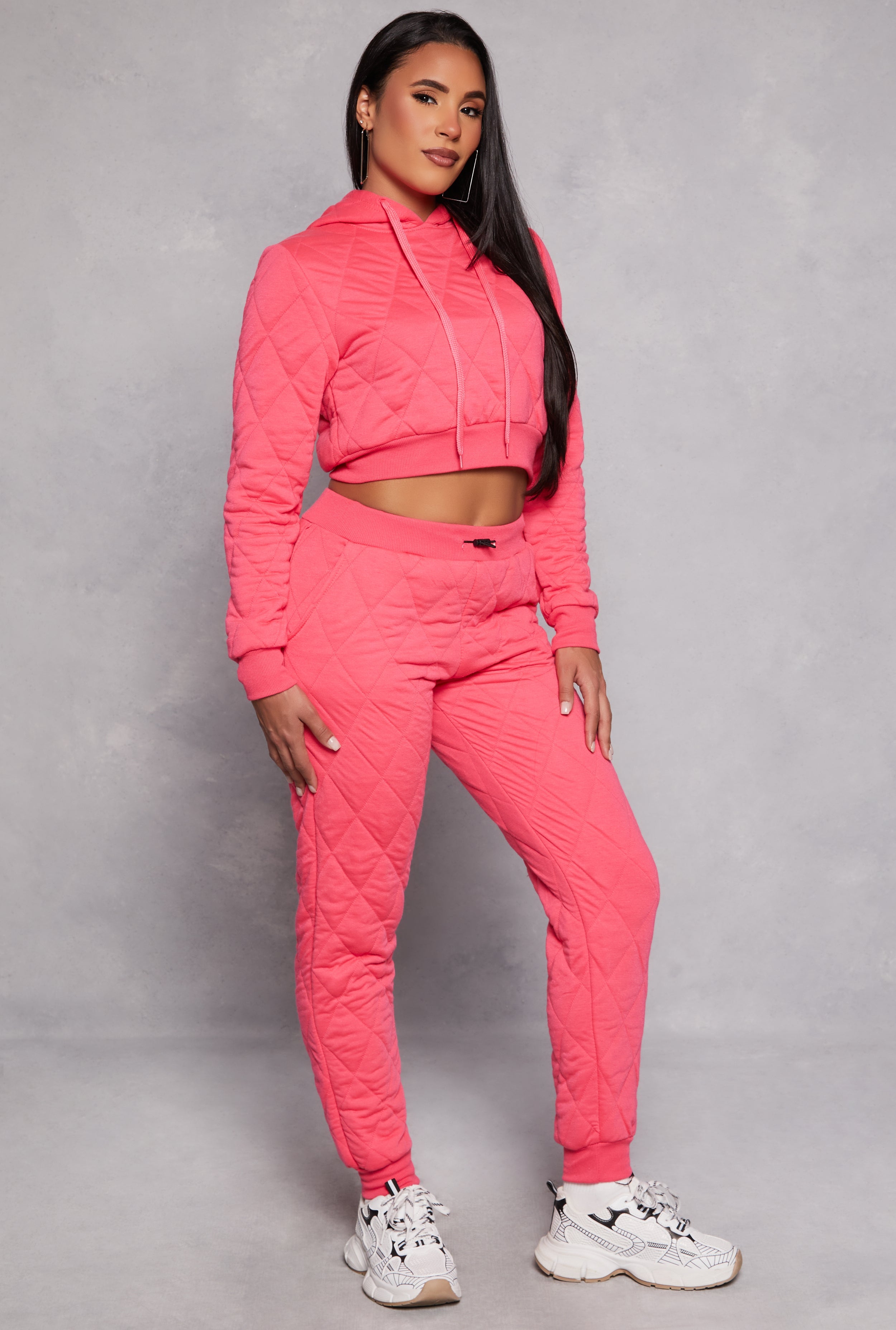 Rainbow Shops Quilted Cropped Hoodie – Women's - view 2