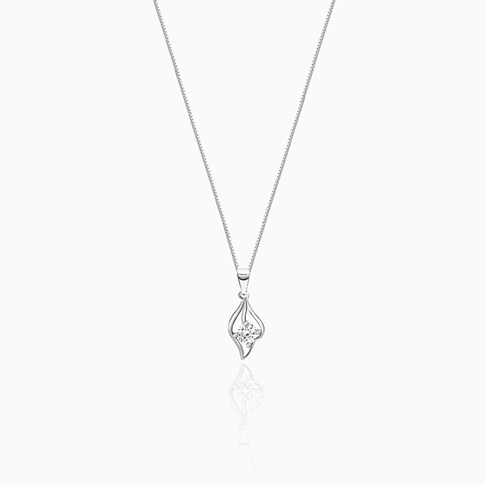GIVA Jewellery Anushka Sharma Silver Falling Dew Pendant with Box Chain