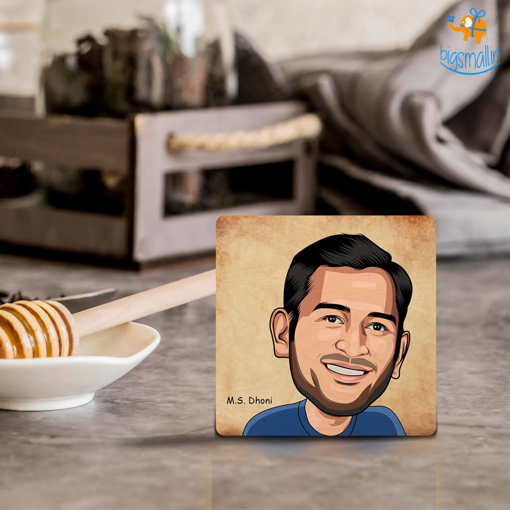Bigsmall_cc MS Dhoni Wooden Coasters - view 3