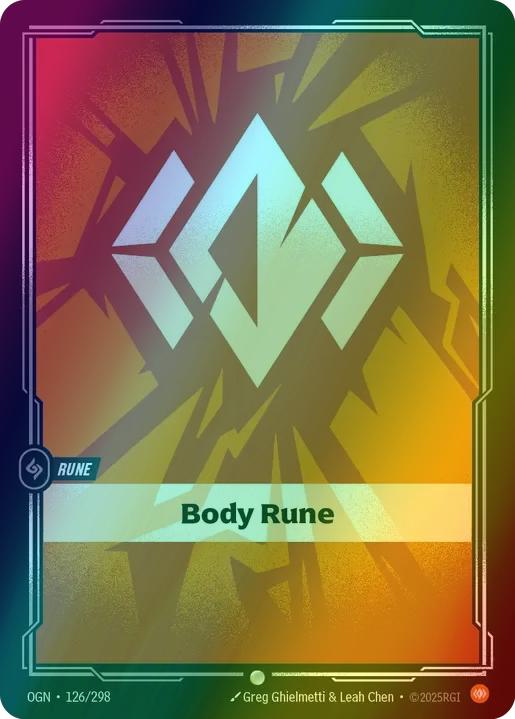 298 origins foil – Riftbound Body Rune - 126/298 [Origins] [Foil]