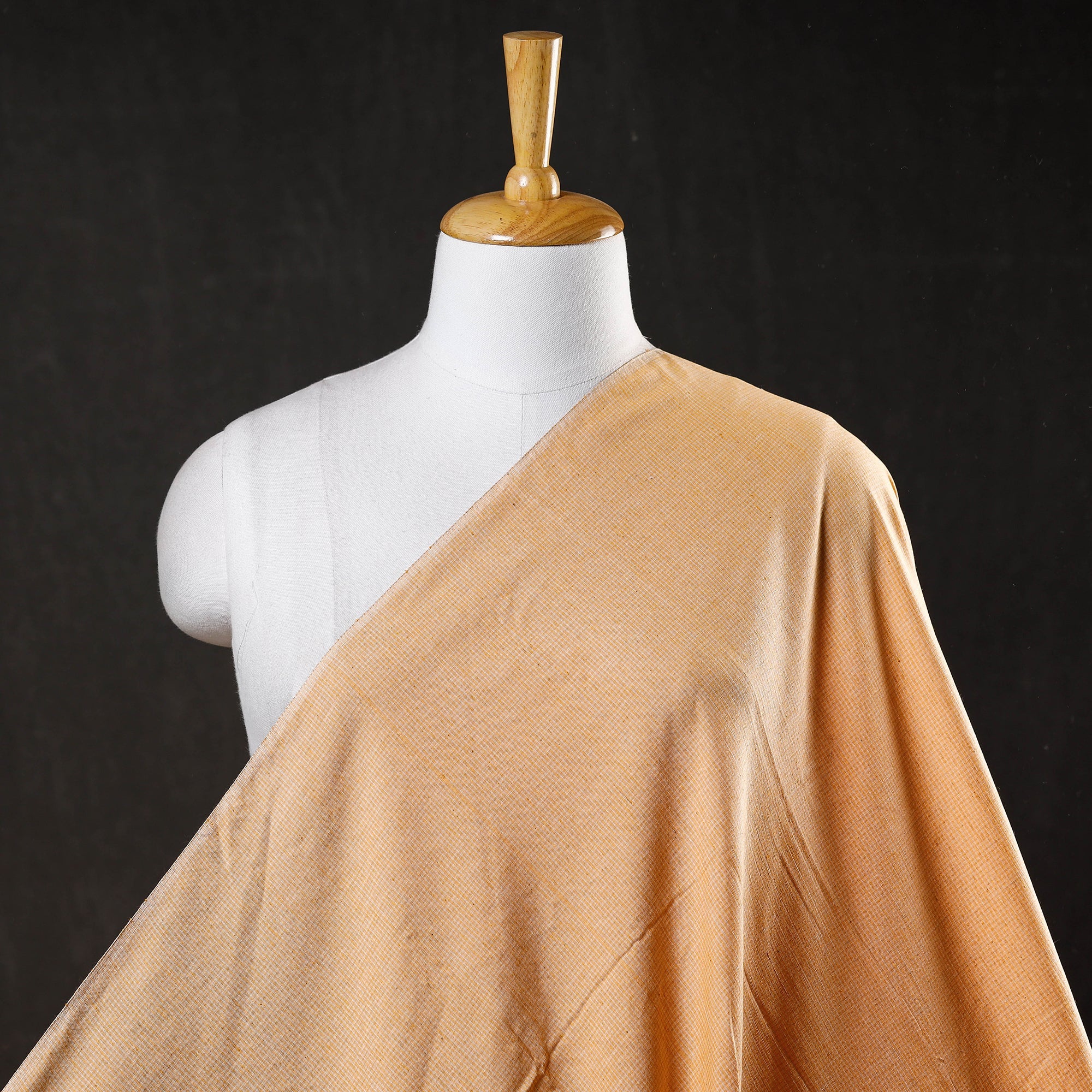 AMAN TRUST - BARAGAON WEAVES Brown - Baragaon Pre Washed Handloom Striped Cotton Fabric