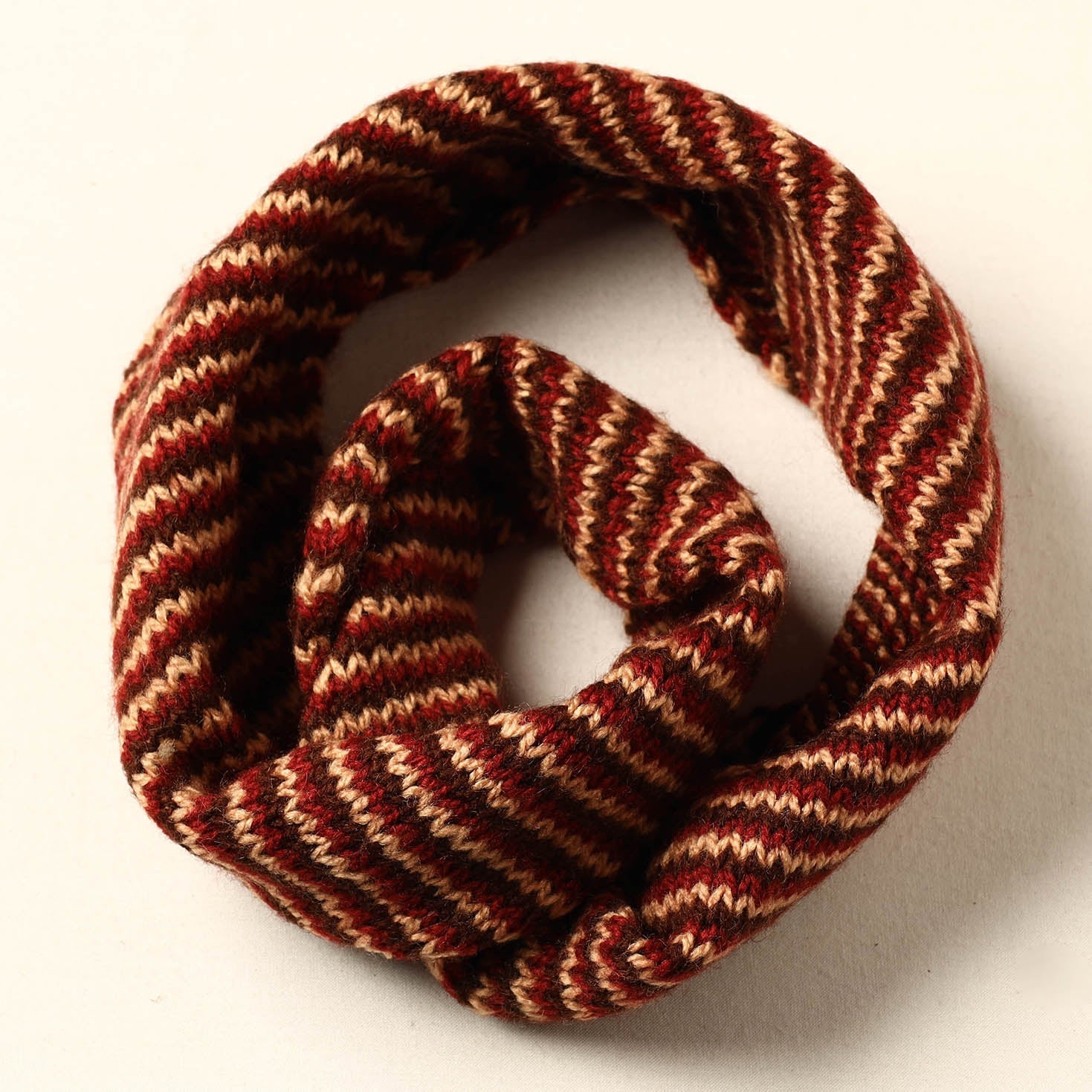 KILMORA Brown - Kumaun Hand Knitted Woolen Neck Warmer - view 2