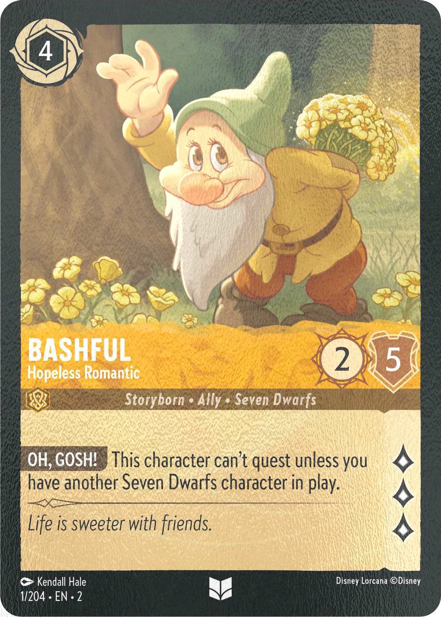 Floodborn cold foil – Lorcana Bashful - Hopeless Romantic - 1/204 [Rise Of The Floodborn] [Cold Foil]