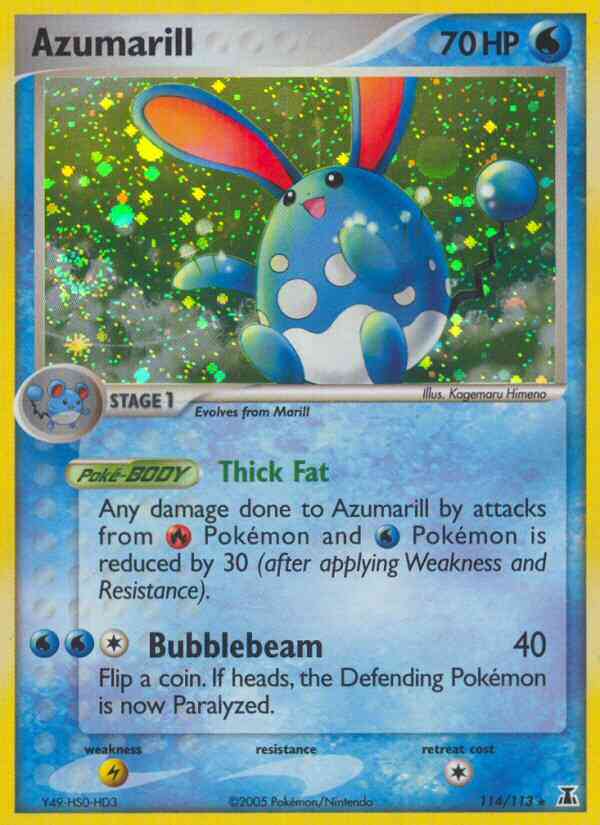 Rare holo ex11-114 – Pokémon Azumarill - 114/113 - Rare Holo [ex11-114] [Holo]