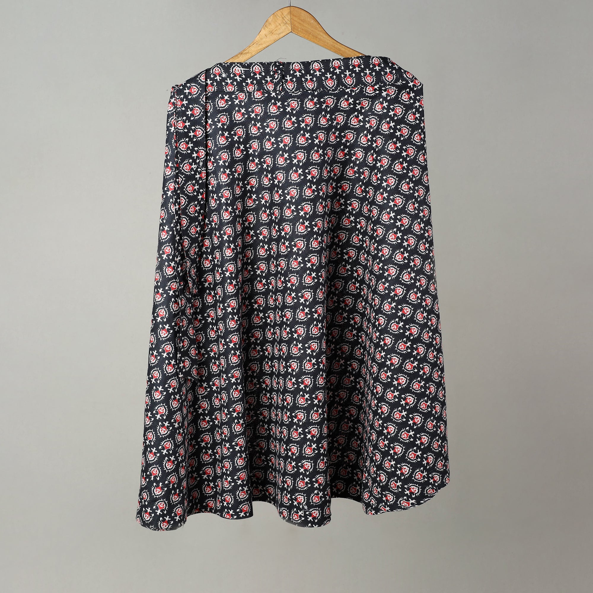 NOORI BAZAR Black - Sanganeri Block Printed Cotton Wrap Around Skirt 32