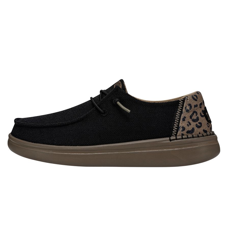 HEYDUDE shoes Wendy Rise Leo - Black – Women's