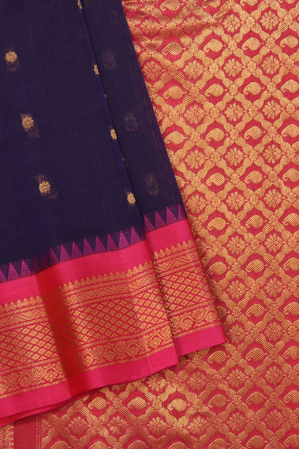 Kalanjali Gadwal Violet Saree – Women's - view 2