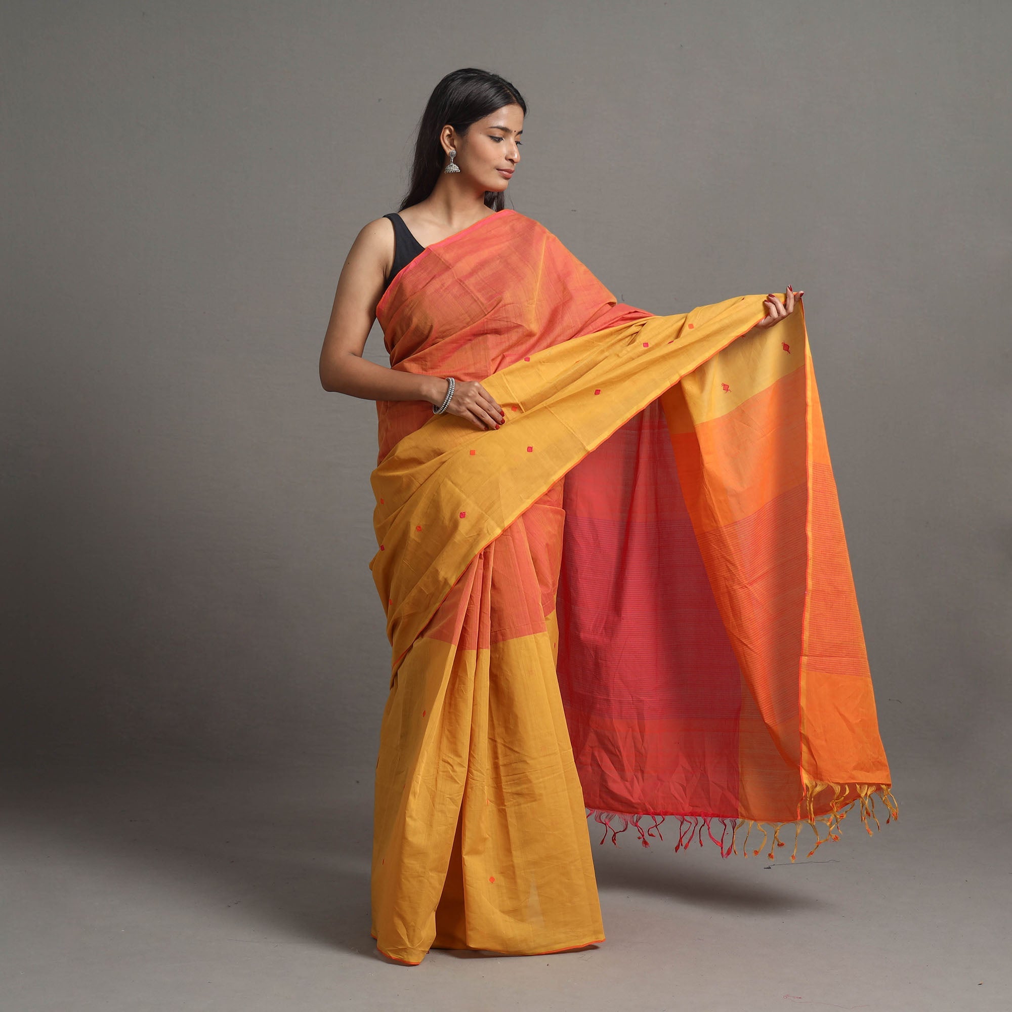 CHITRIKA Half and Half Buta Cotton Handloom Saree 121 - view 2