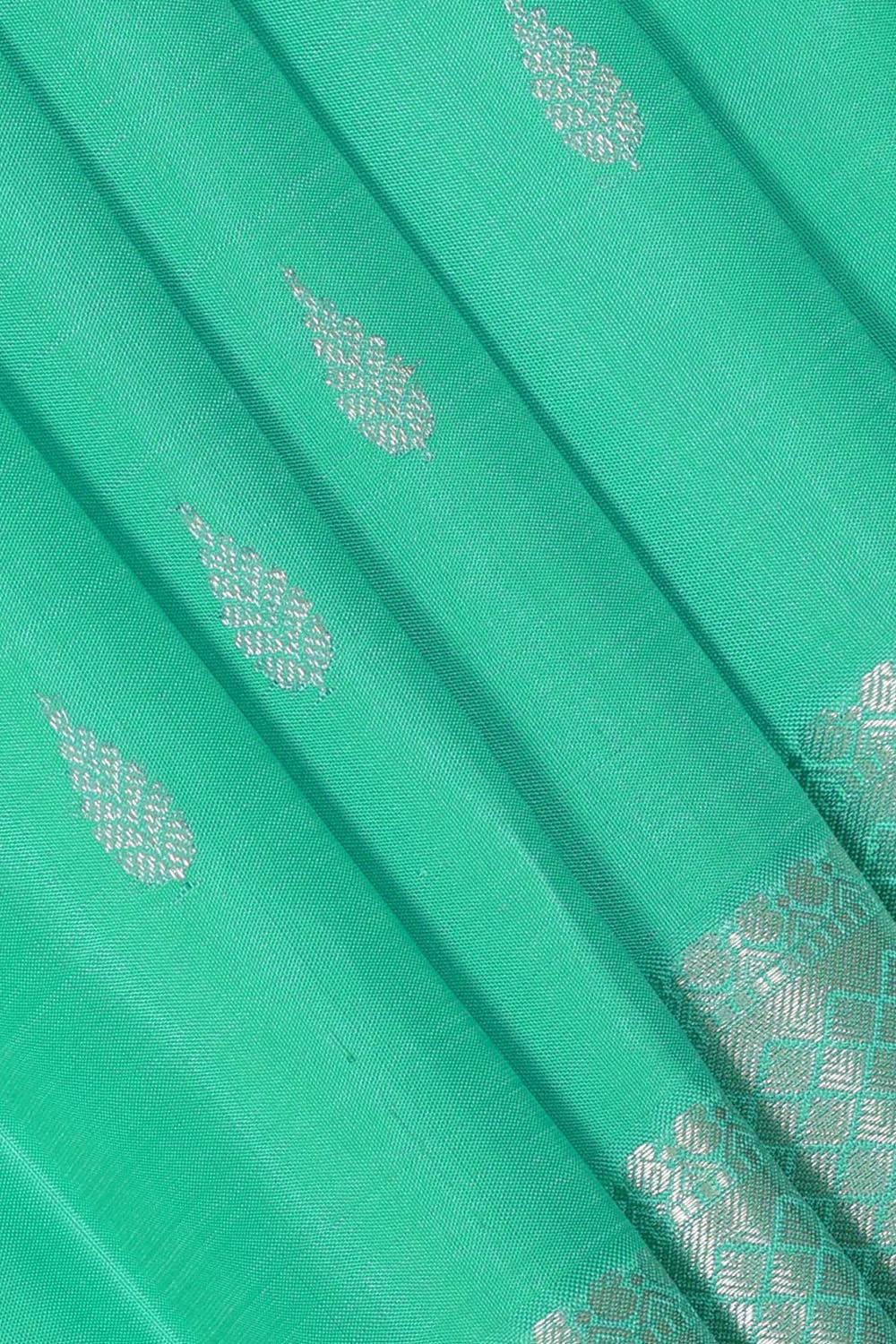Kalanjali Kanchi Pattu Sea Green Saree – Women's - view 2