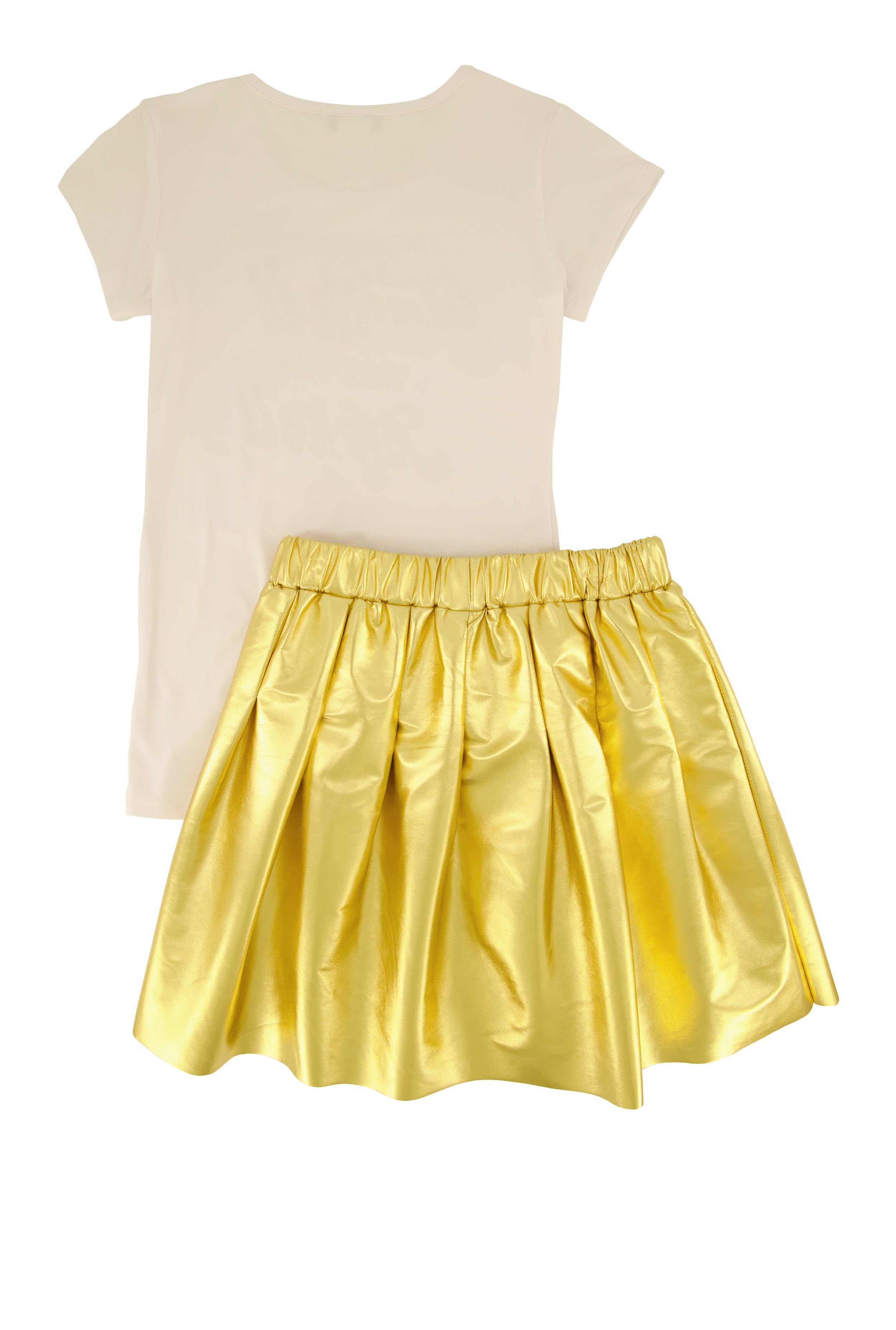 Rainbow Shops Girls Faith It Till You Make It Tee and Pleated Skirt - view 2
