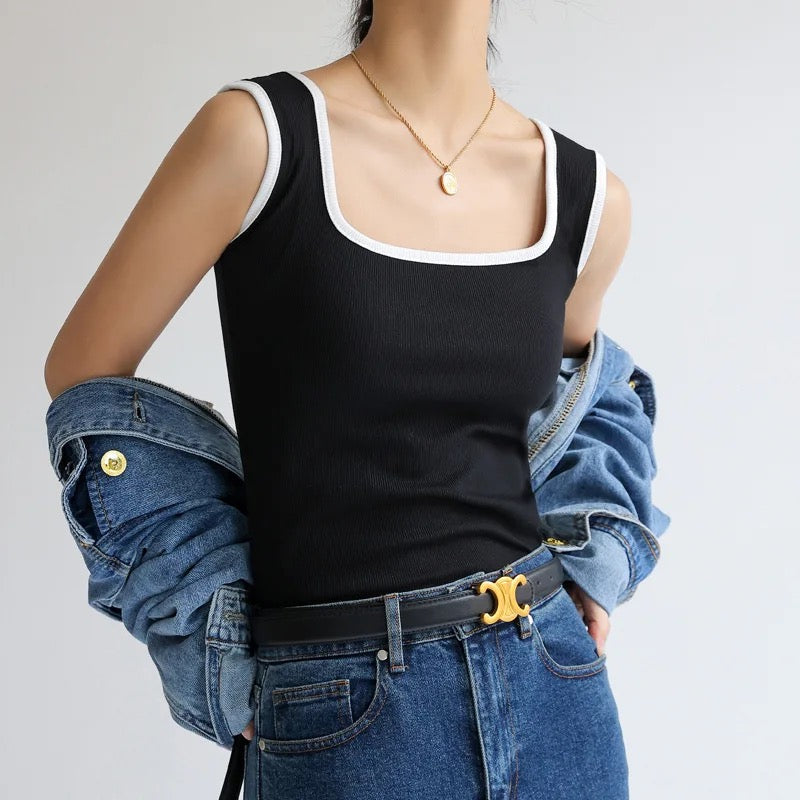 Alamode By Akanksha Folio Tank Top – White