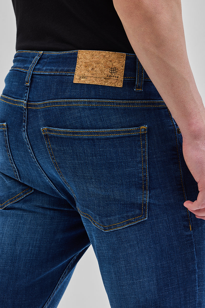 SNITCH Navy Skinny Fit Jeans - view 7