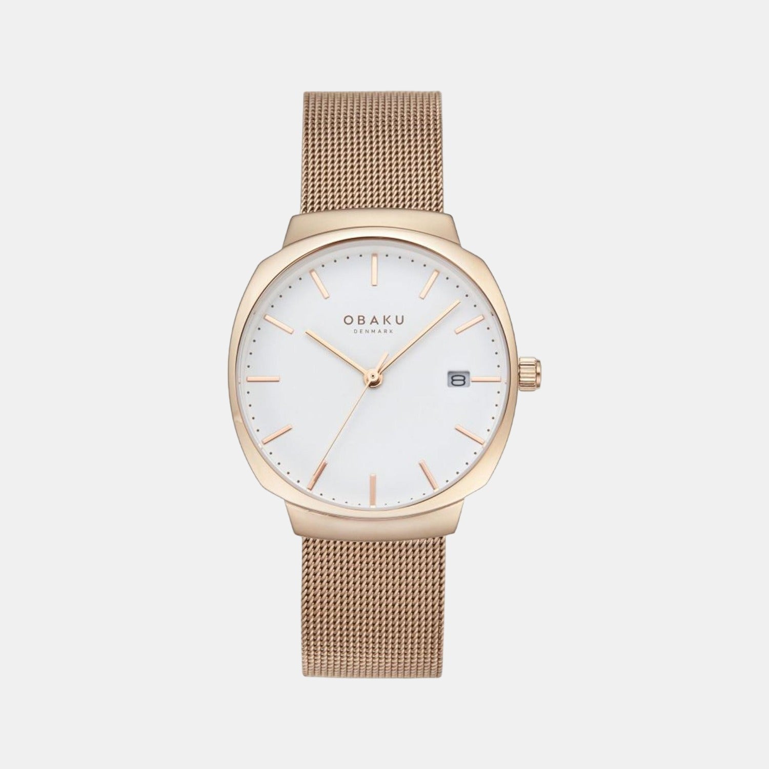 Obaku Felt Lille Women Quartz White Dial Analog Stainless Steel Watch V273LDVWMV