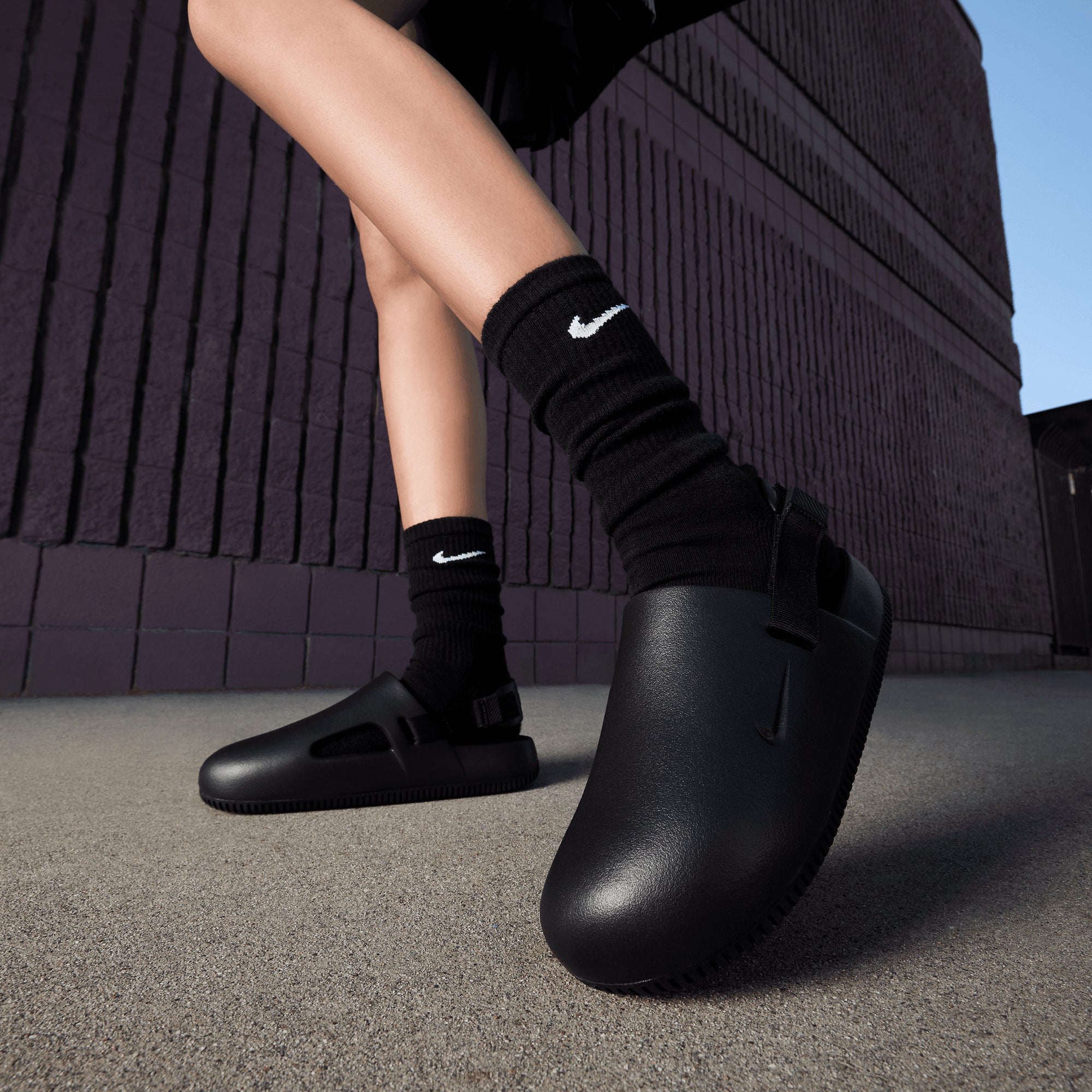 Nike | Calm Mules { Black/black - view 9
