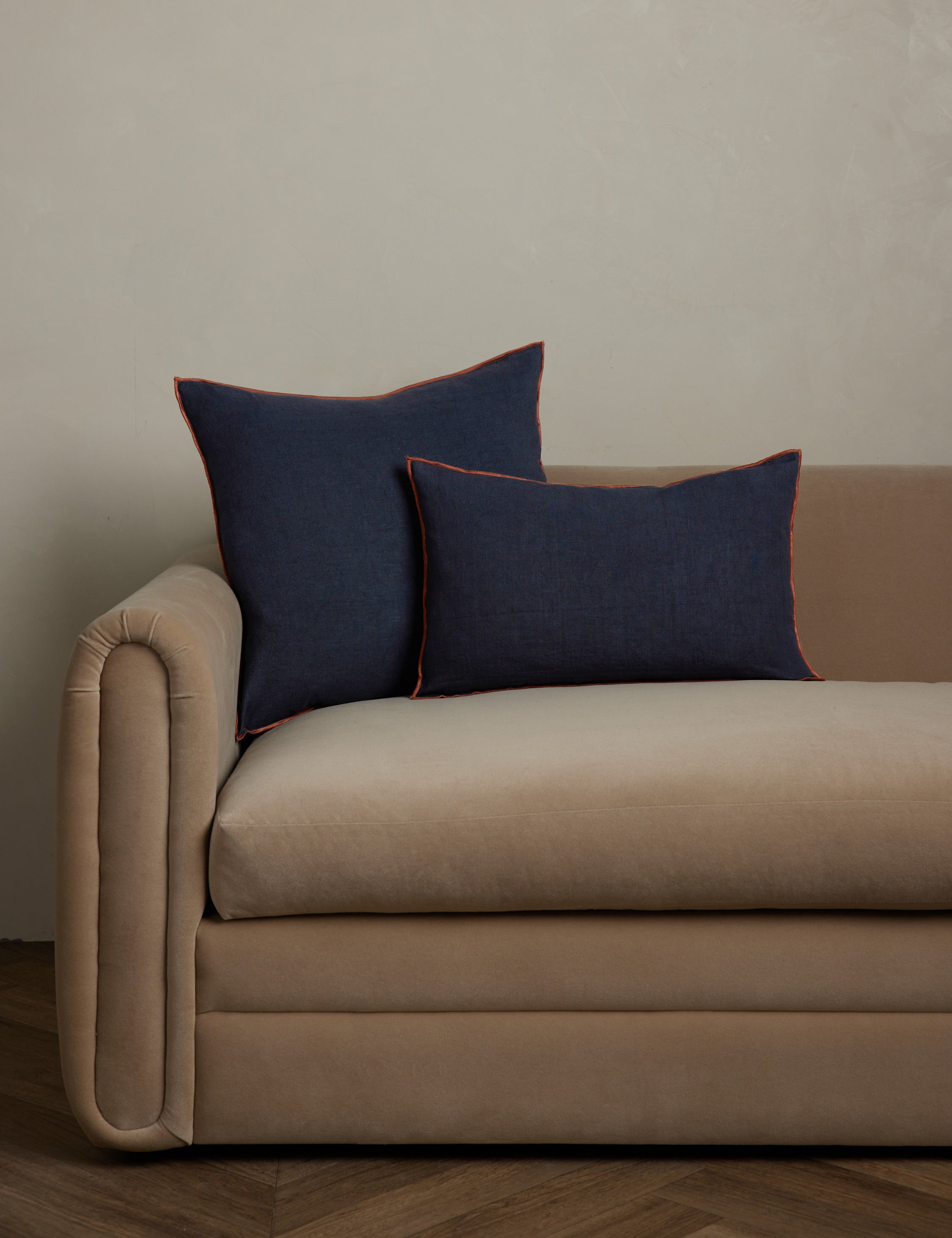 Lulu and Georgia Carys Contrast Linen Pillow - view 5