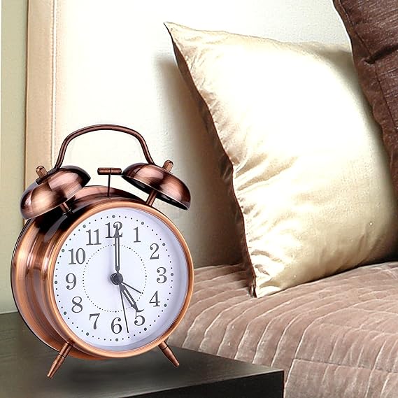 Catterton Vintage Copper Twin Bell Alarm Clock⏰ - view 2