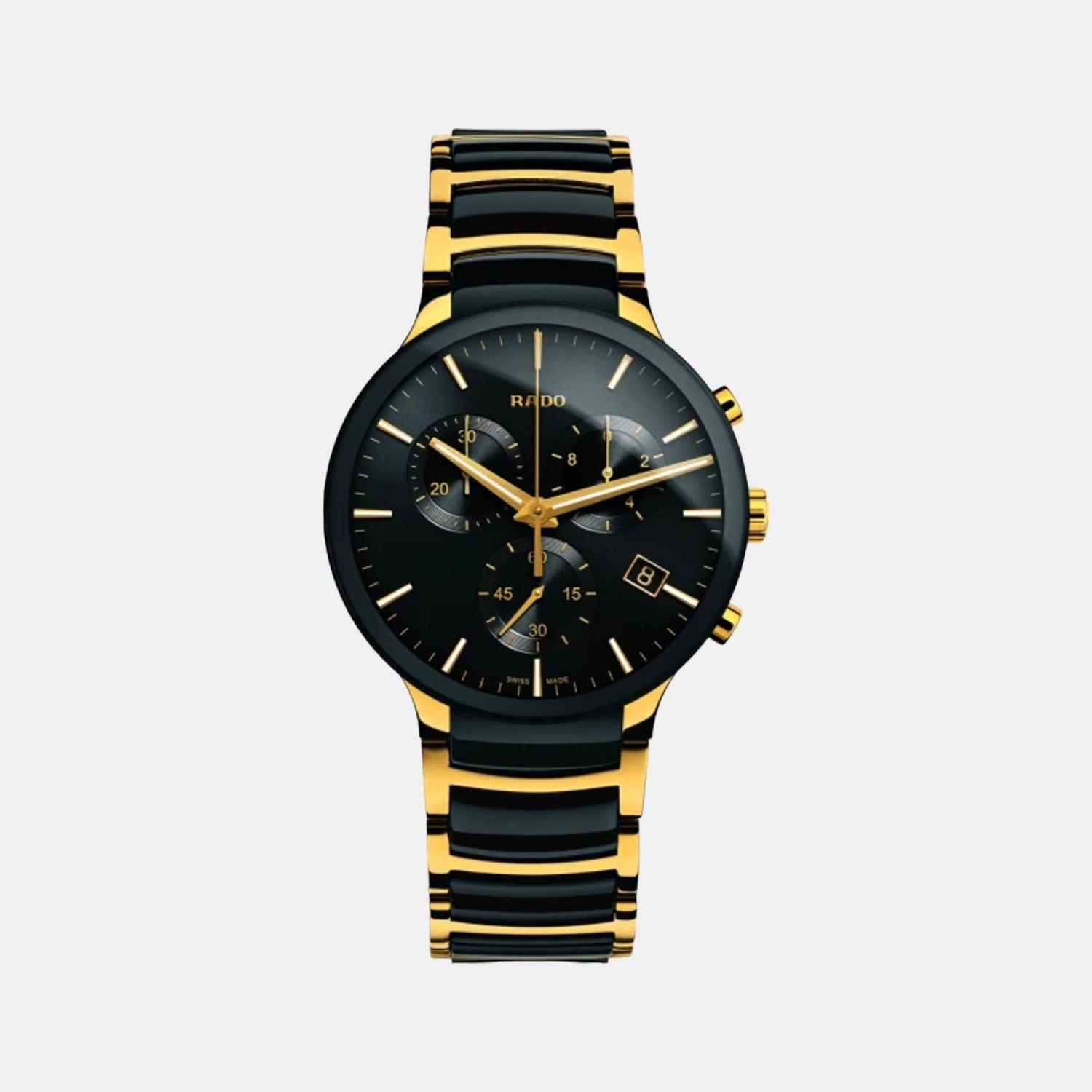 Rado Centrix Men Quartz Black Dial Chronograph Stainless Steel Watch R30134162