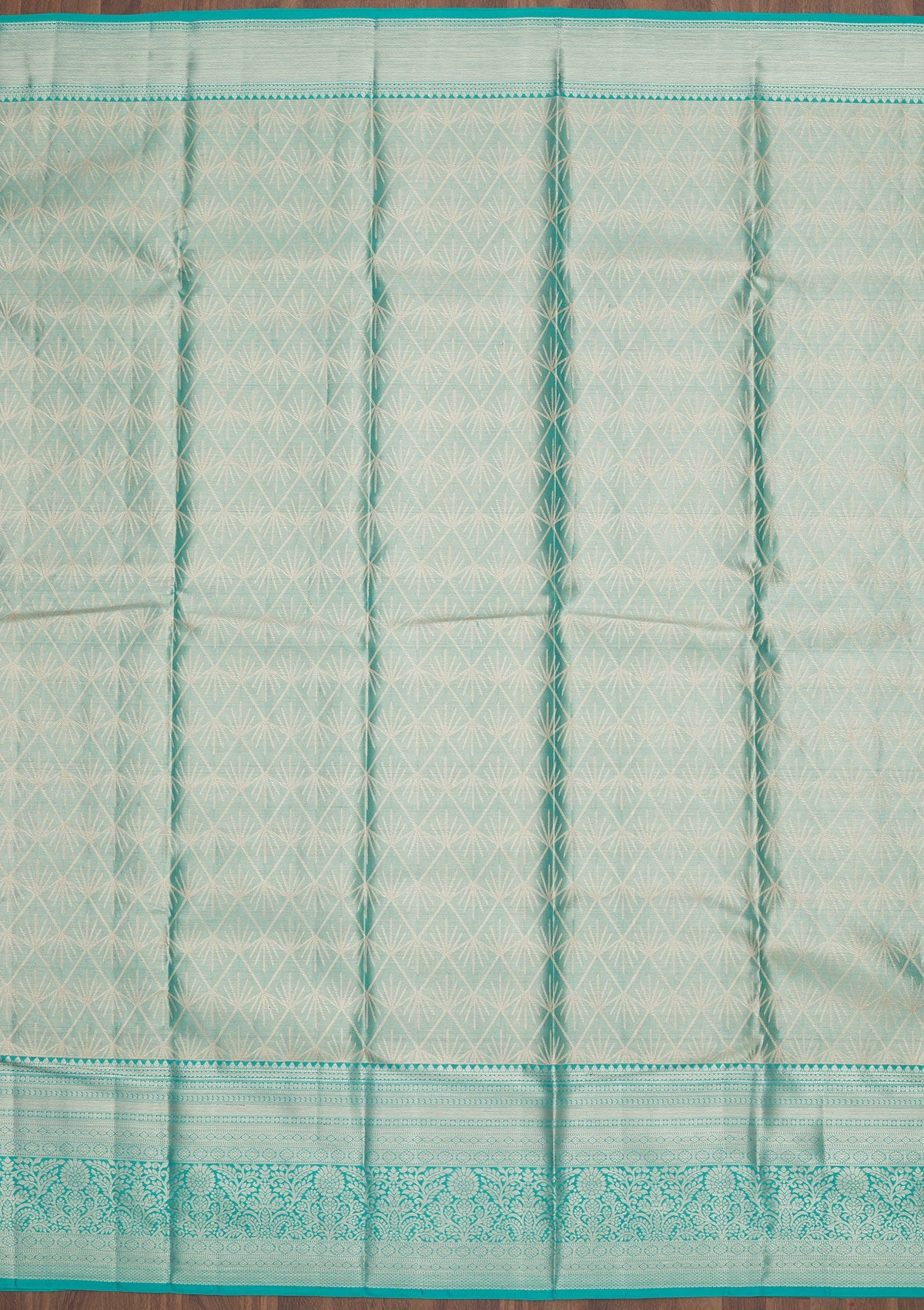 Koskii Sky Blue Zariwork Pure Silk Saree – Women's - view 6