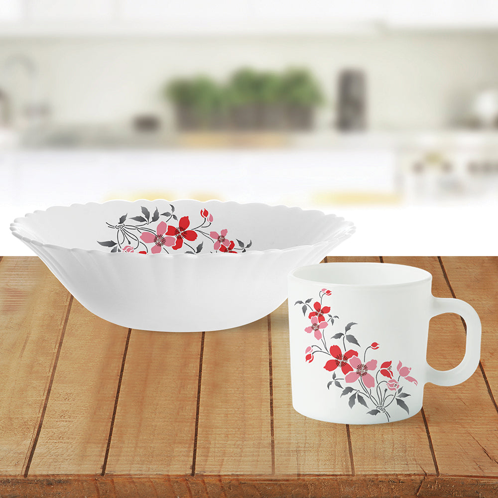 My Borosil Larah by Borosil Fiore Snack Set w Mugs