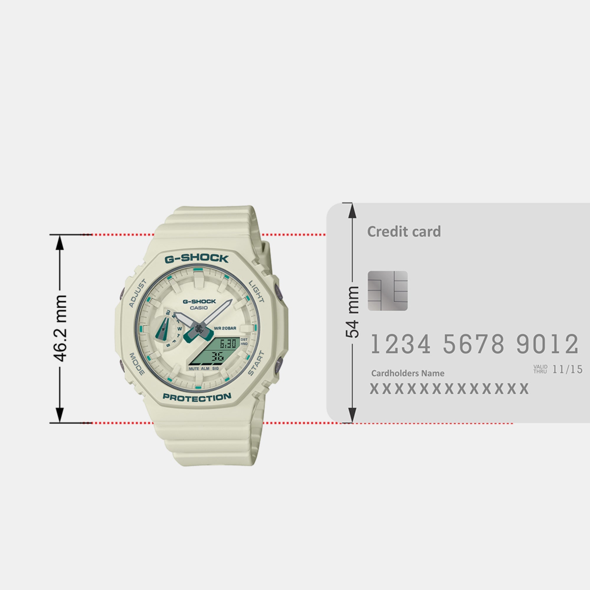 Casio G-Shock Women Quartz White Dial Analog-Digital Resin Watch G1377 - view 7