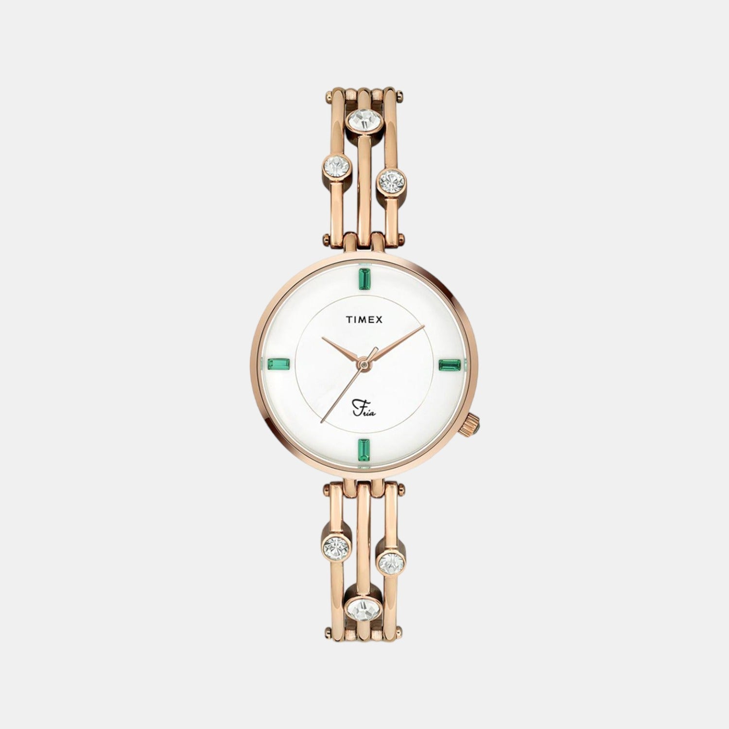 Timex Fria Women Quartz White Dial Analog Stainless Steel Watch TWEL16000