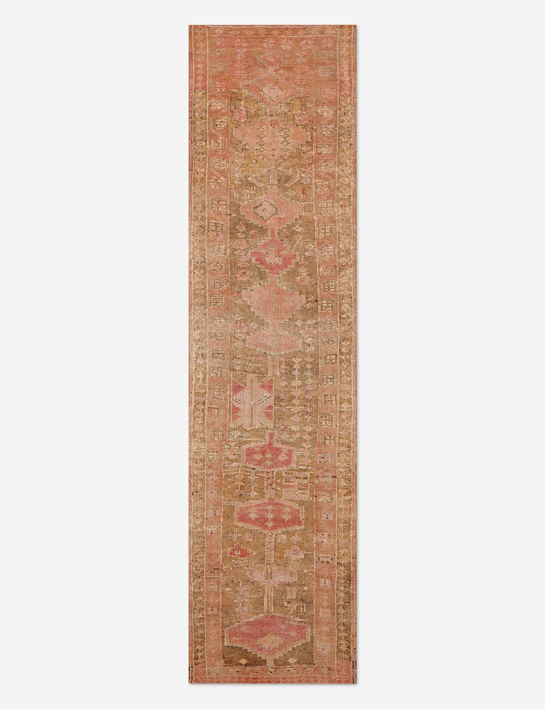 Lulu and Georgia Vintage Turkish Hand-Knotted Wool Runner Rug No. 322, 3'1" x 12'1"