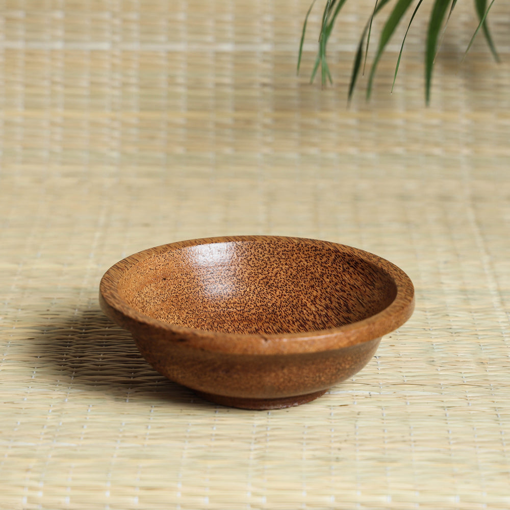 ITOKRI CRAFTS INITIATIVE Brown - Hand Carved Coconut Wood Bowl (Small)