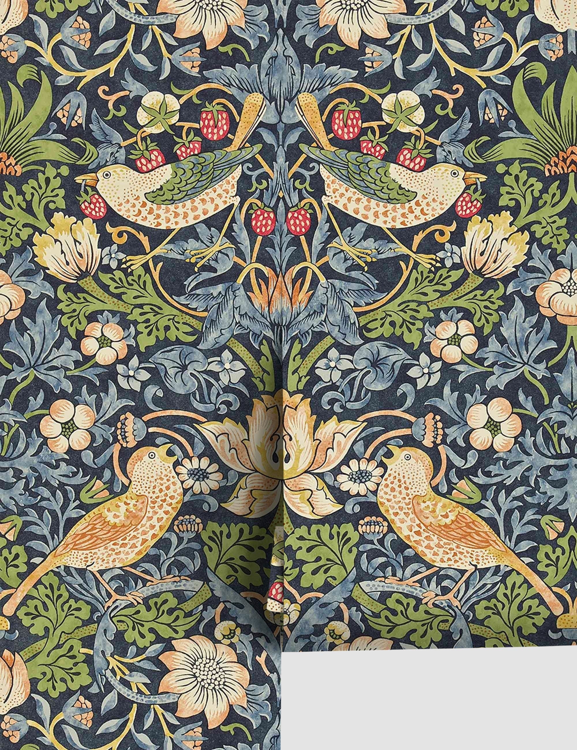 Lulu and Georgia Strawberry Thief Wallpaper by Morris & Co.
