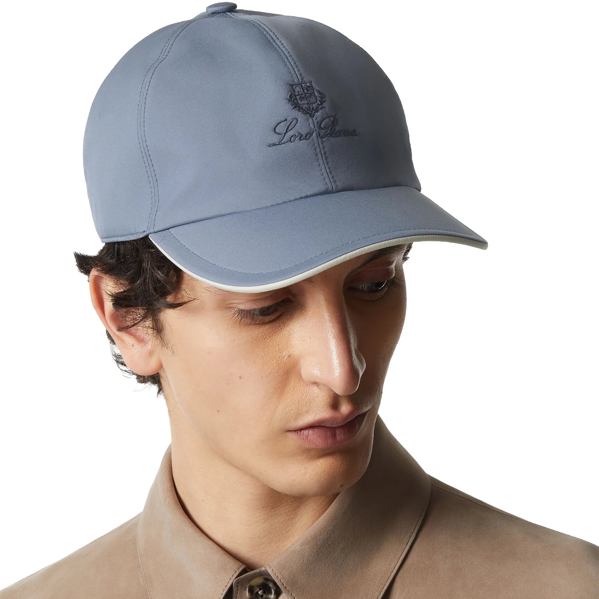 Loro Piana Microfibre Storm System Blurred Clouds Ivory Baseball Cap - view 2