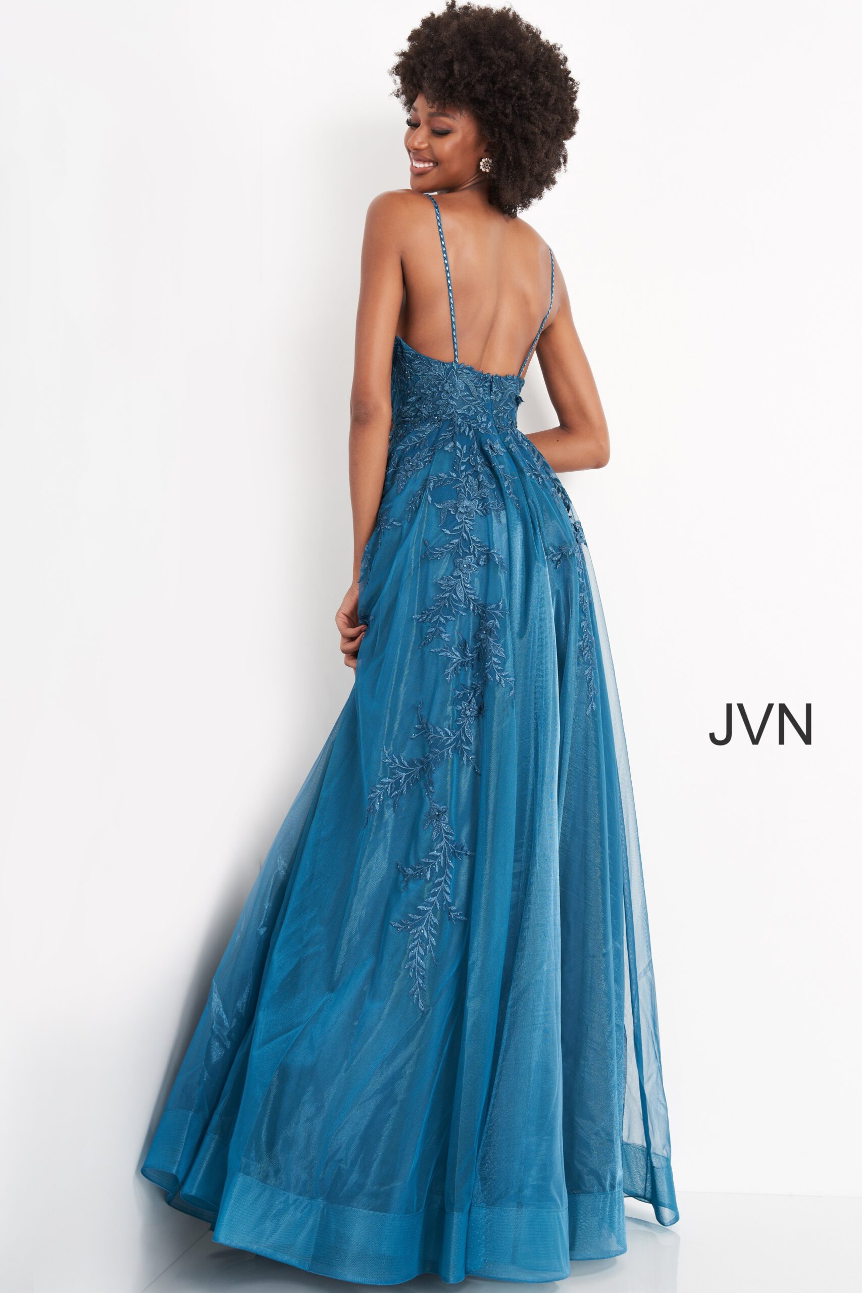 Applique Sleeveless A-line Gown by Jovani 02266 - view 2
