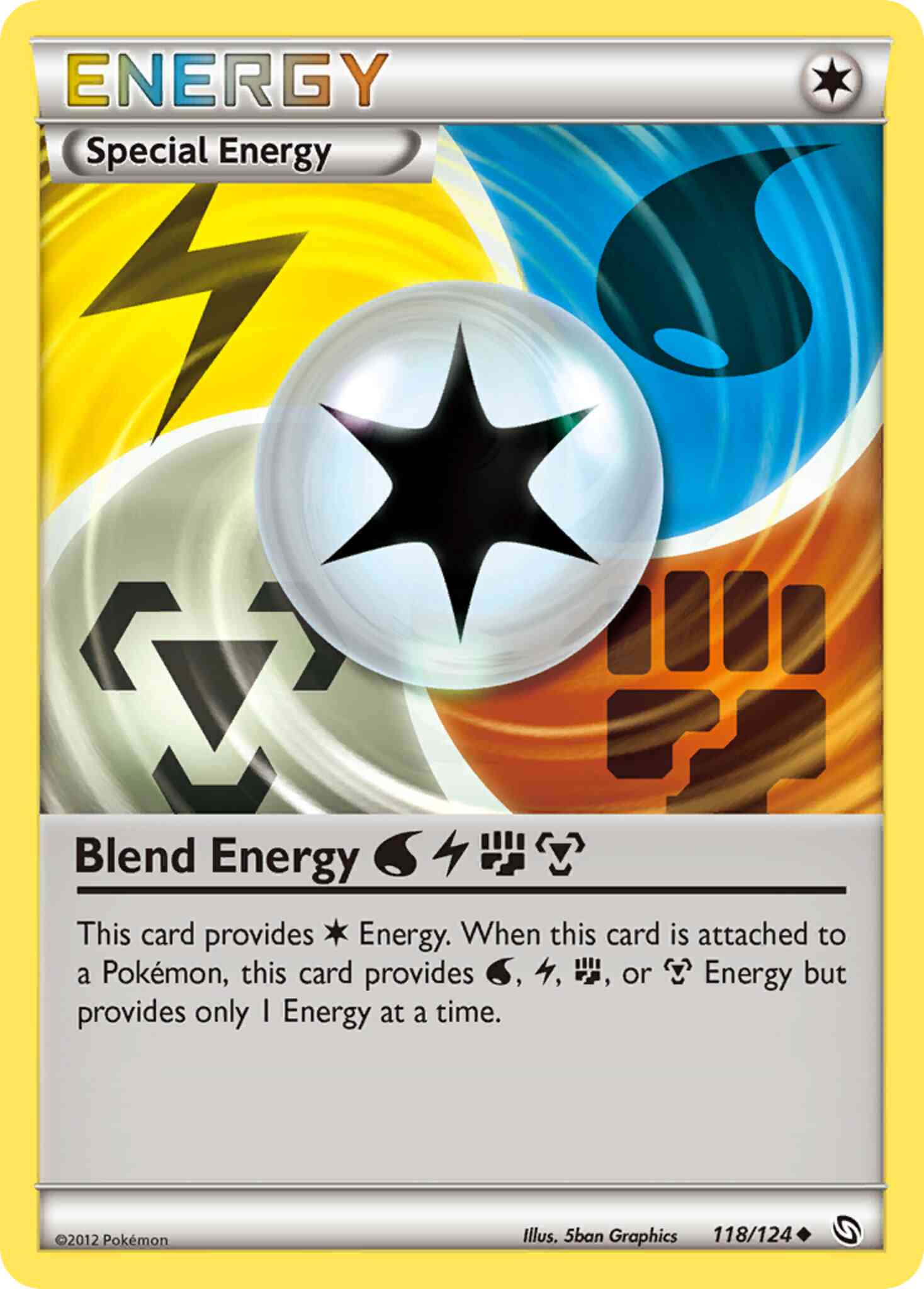Pokémon Blend Energy WaterLightningFightingMetal - 118/124 - Uncommon [bw6-118] [Non-Holo]