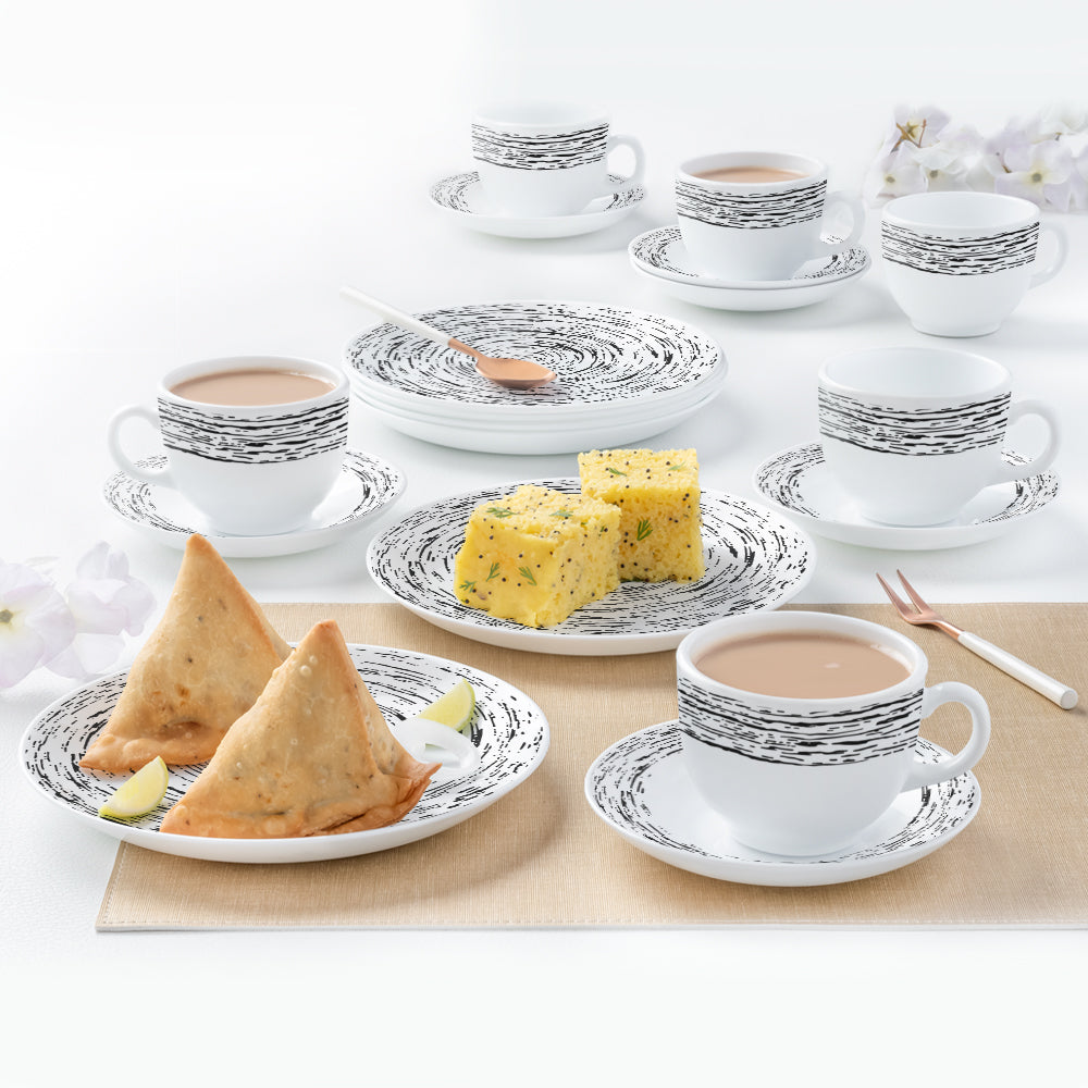 My Borosil Larah by Borosil Milky Way Snack Set w Cups n Saucer