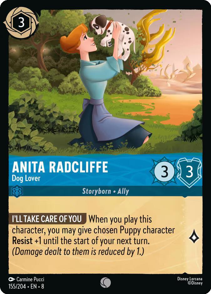Lorcana Anita Radcliffe - Dog Lover - 155/204 [Reign of Jafar] [Non-Foil]