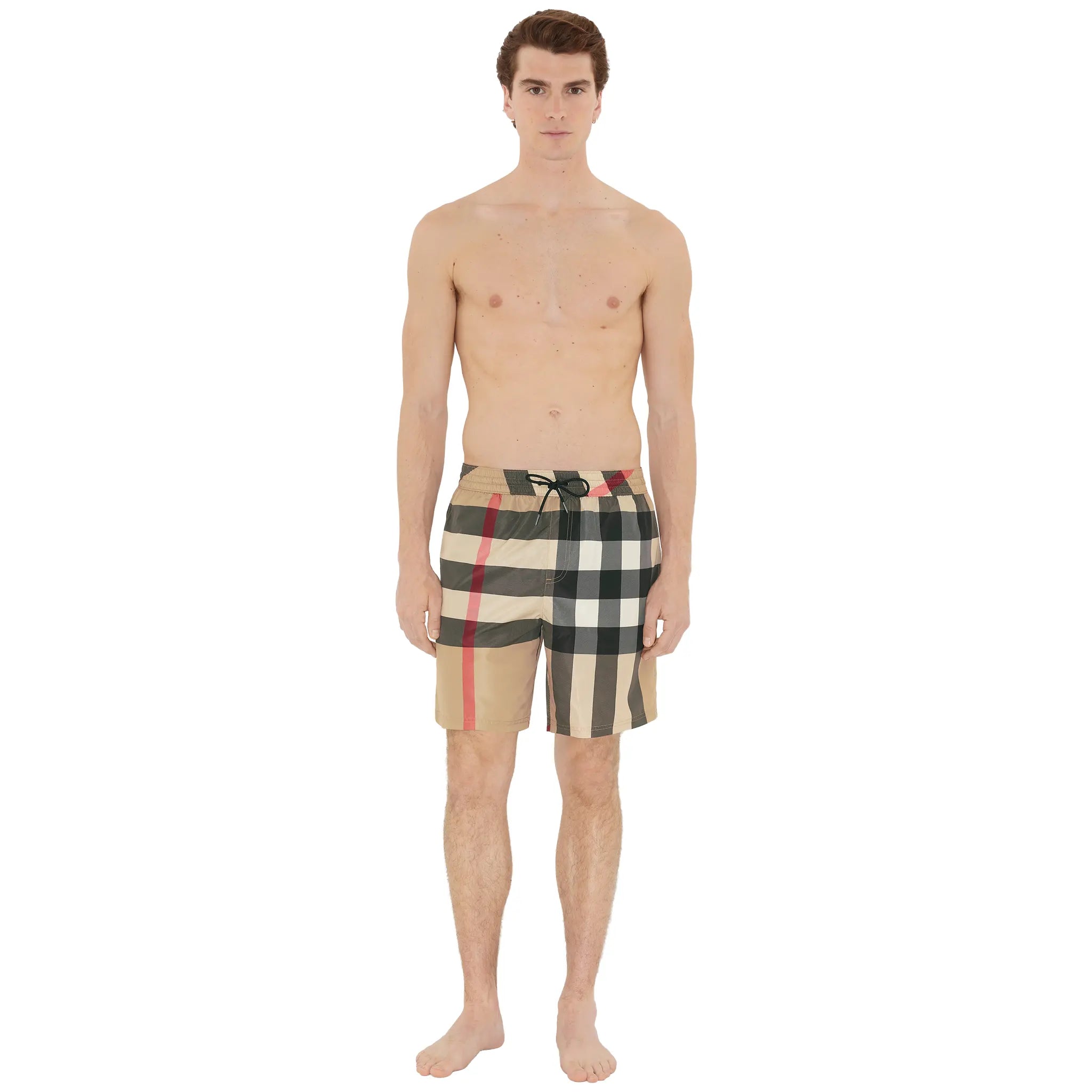 Preloved - Burberry Check Beige Swim Shorts - view 3